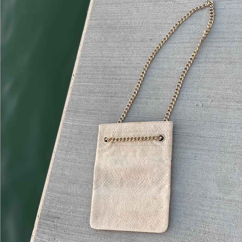 Givenchy Snake Skin Small Rectangular Chain Strap… - image 1